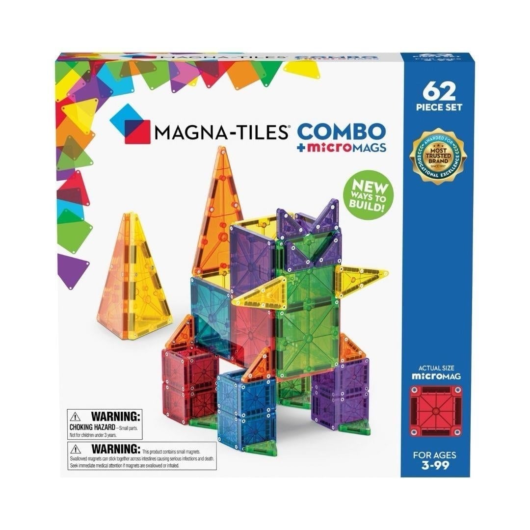 MAGNA-TILES Combo + microMAGS Manyetik Bloklar (62 Parça)
