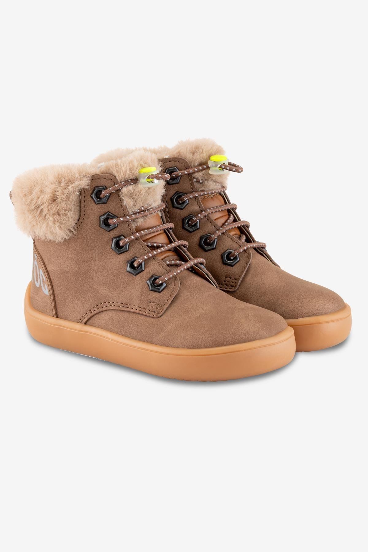 HOPFRÖG Furry Boots Kahverengi Meşe Barefoot Çocuk Botu