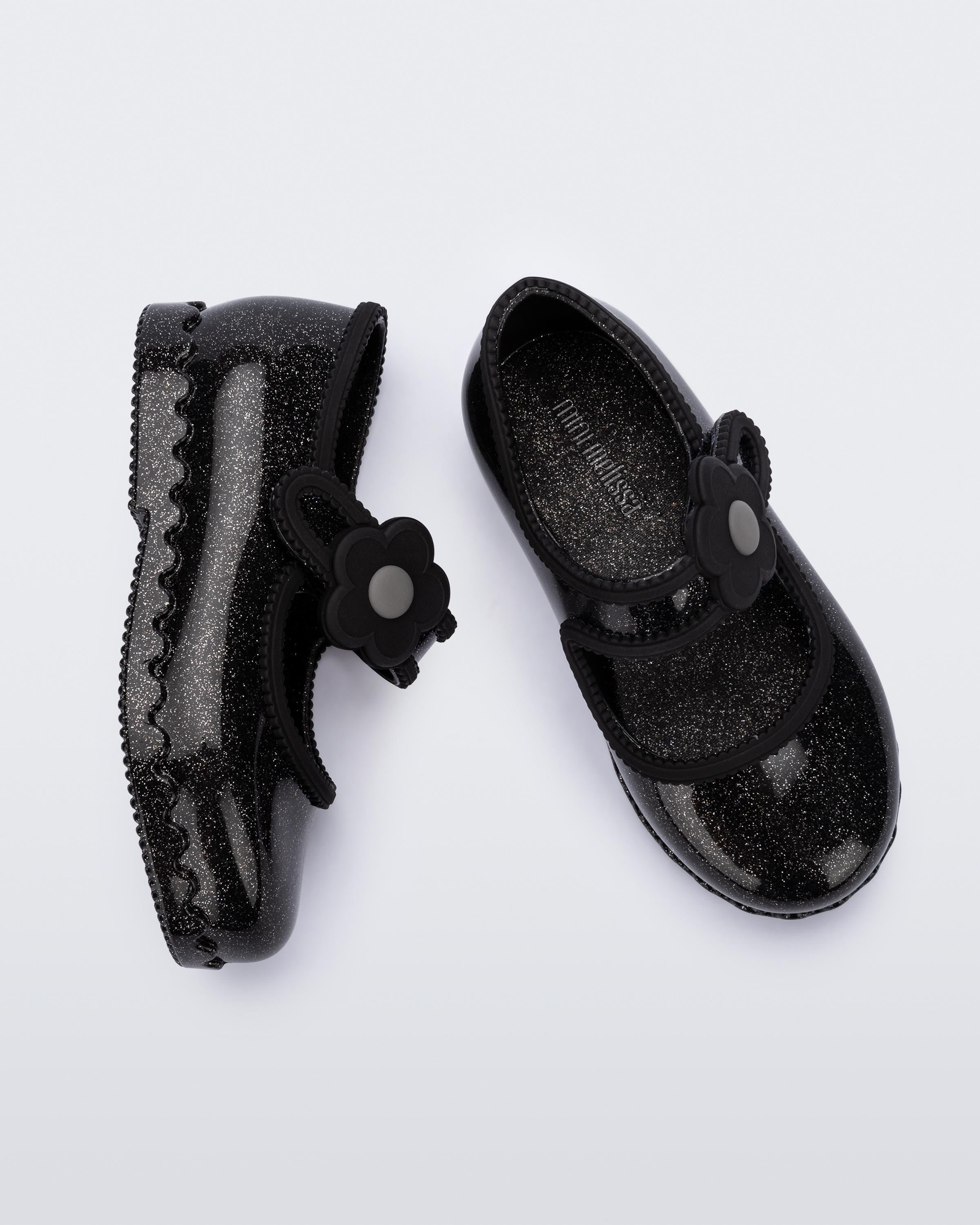 Mini Melissa Hip Ballerina BB Simli Siyah Kız Çocuk Babet 36261