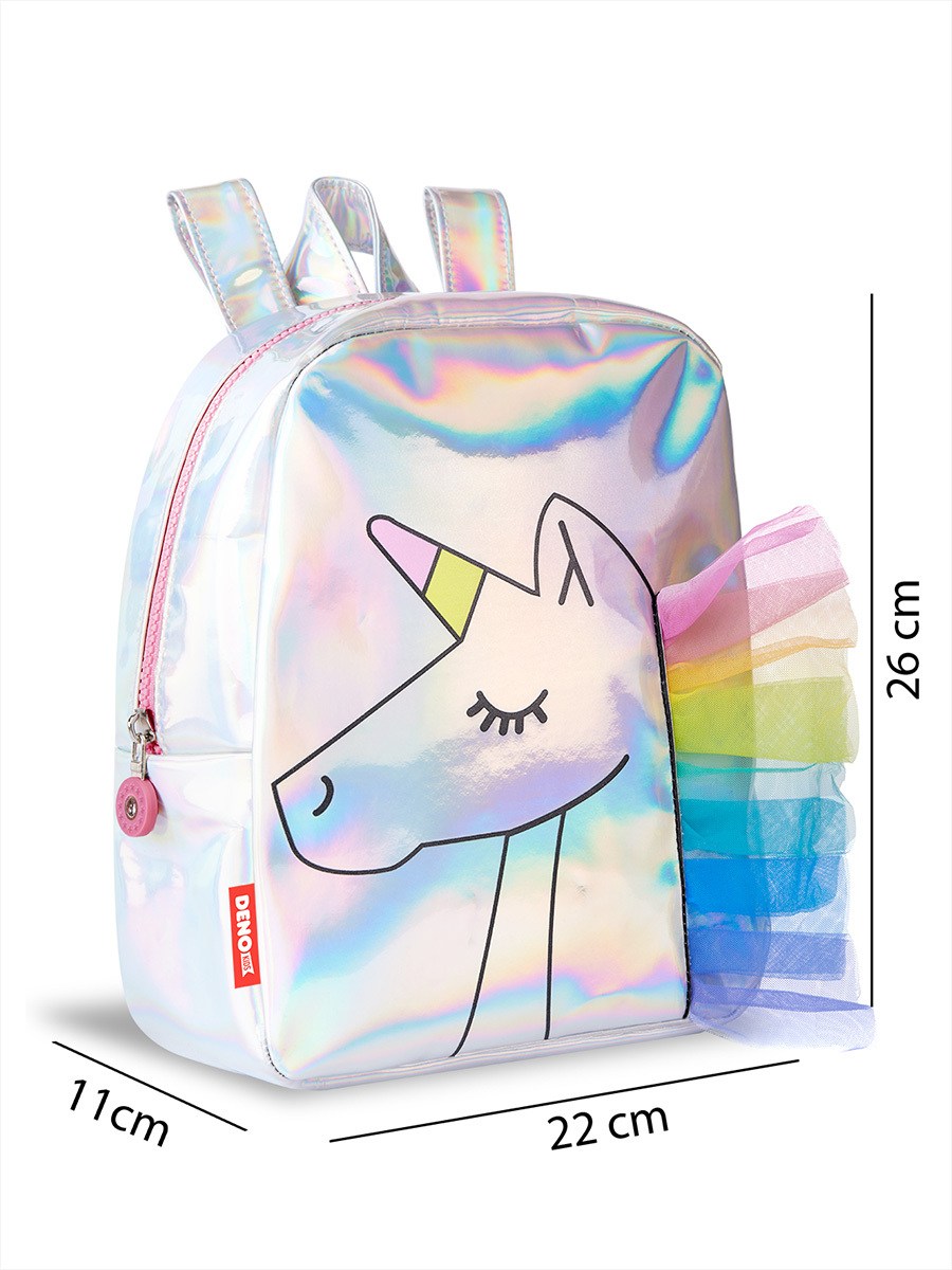 Denokids Unicorn Desenli Hologram Kız Çocuk Okul Sırt Çantası