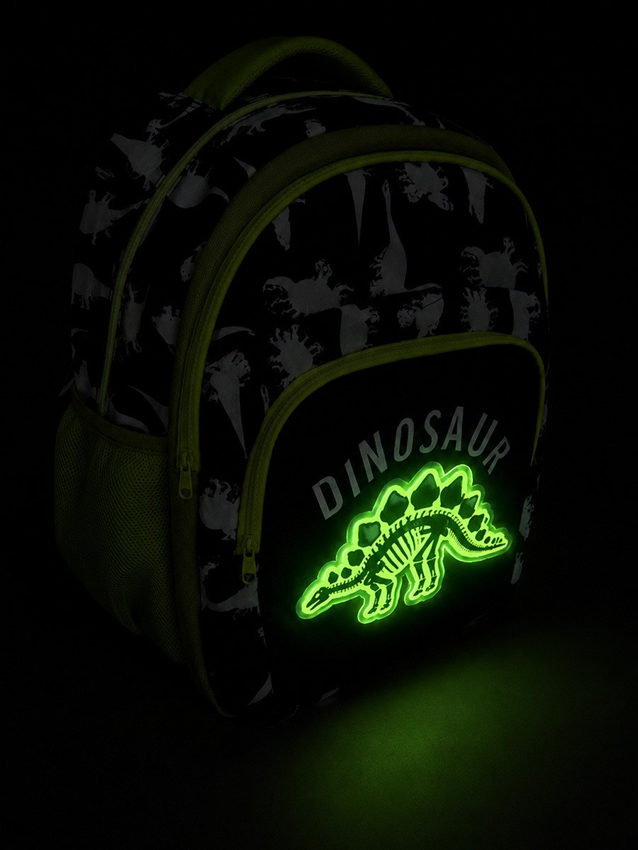 Denokids Dinozor Desenli Gece Parlayan Su Geçirmez Erkek Çocuk Okul Sırt Çantası