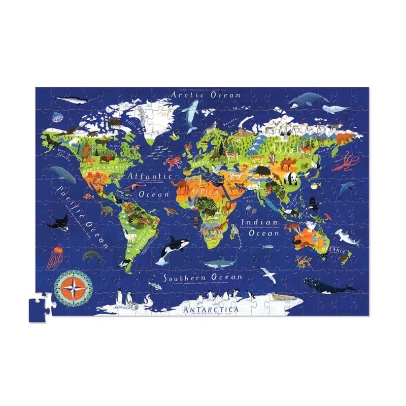 Crocodile Creek Poster Puzzle -  World Animal Yapboz (200 Parça)