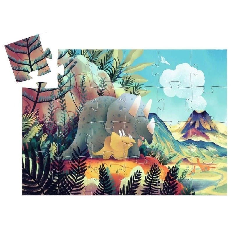Djeco Dekoratif Puzzle 24 Parça - Teo The Dinosaur