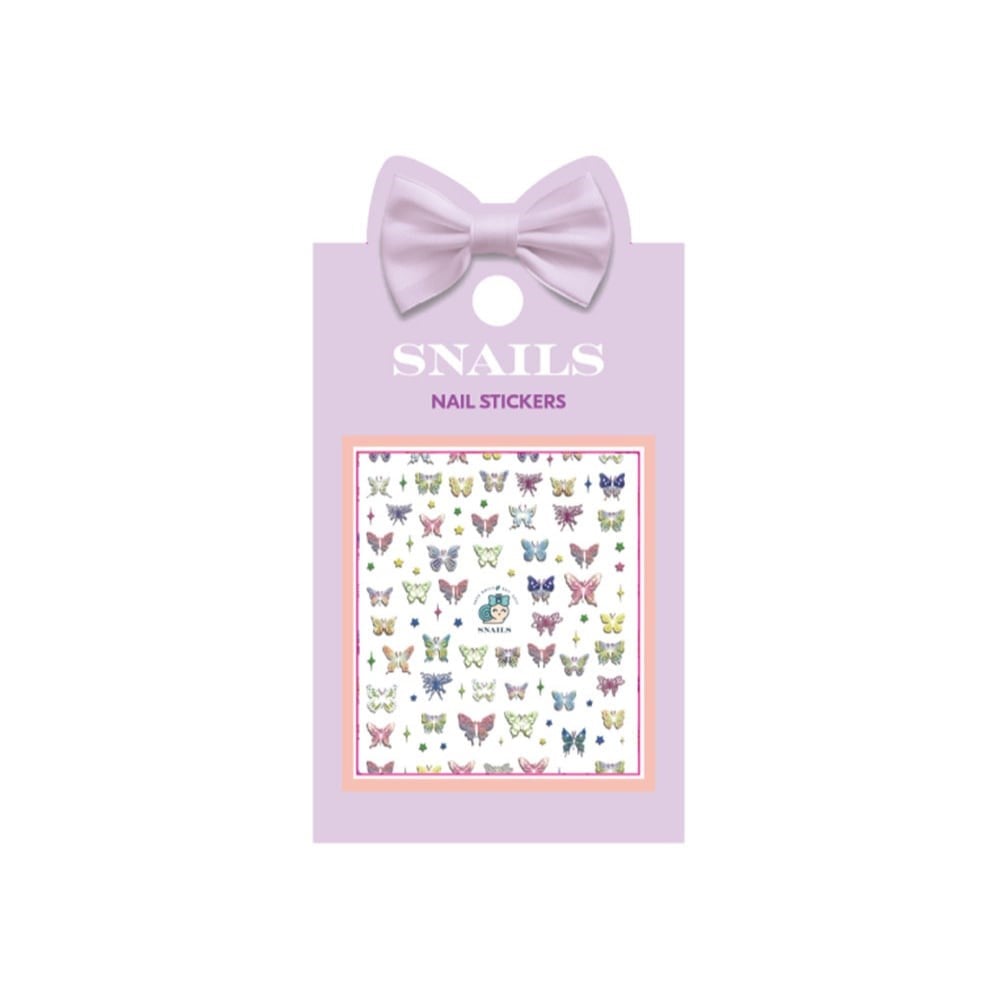 Snails Tırnak Sticker Seti Butterfly Garden