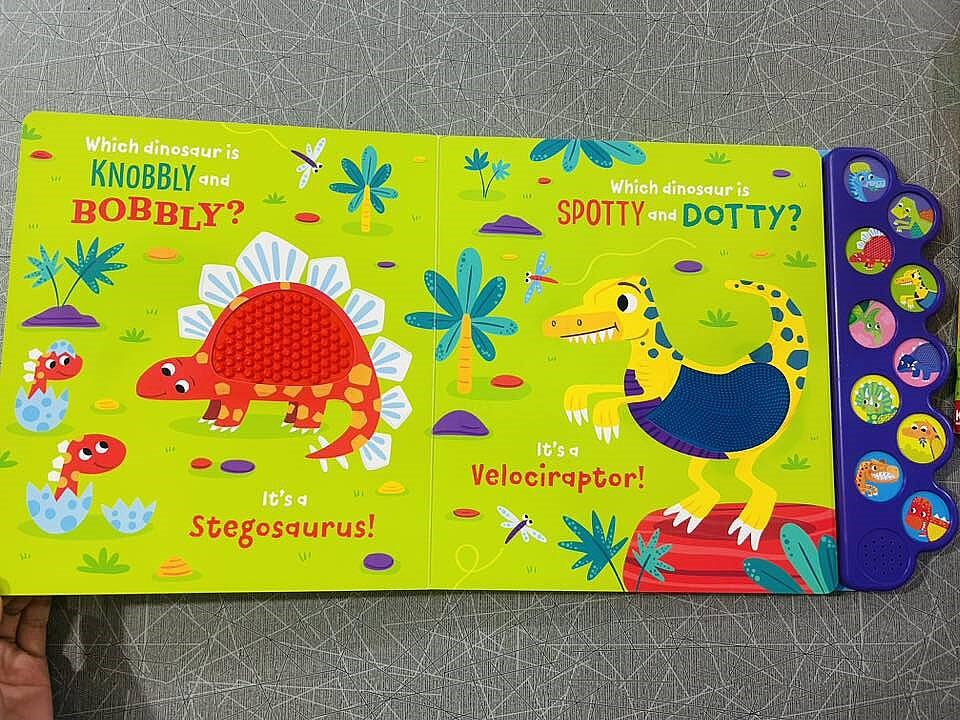 North Parade Publishing 10 Fun Sounds Touch and Feel: Dinosaurs İngilizce Sesli Kitap (10 Buton)