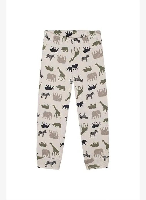 Antebies Safari Macerası Uzun Kollu Erkek Çocuk Pijama Takımı