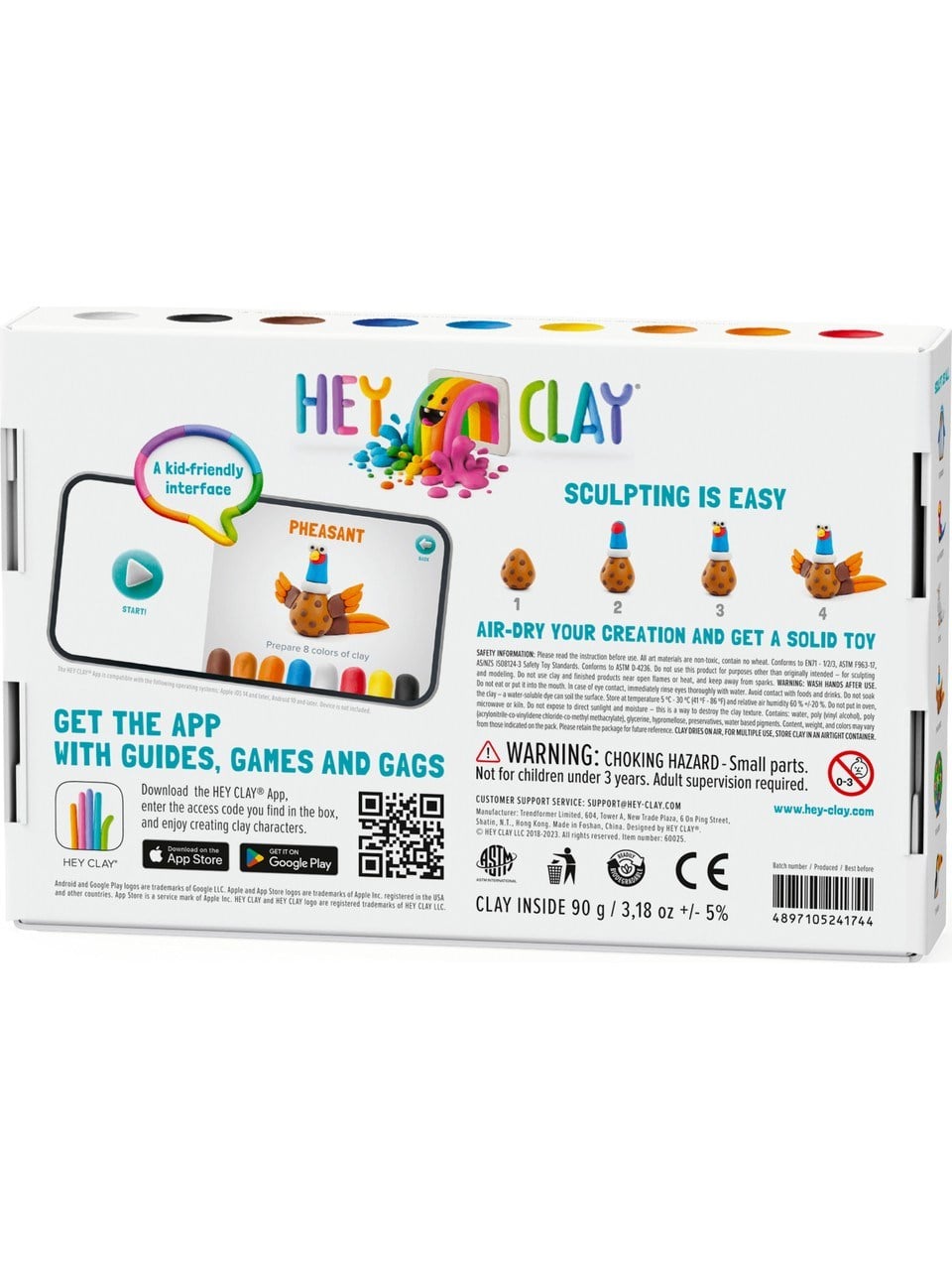 Hey Clay Hava ile Kuruyan Kil (6lı Kutu) - Kuşlar (Sülün-Papağan-Güvercin)