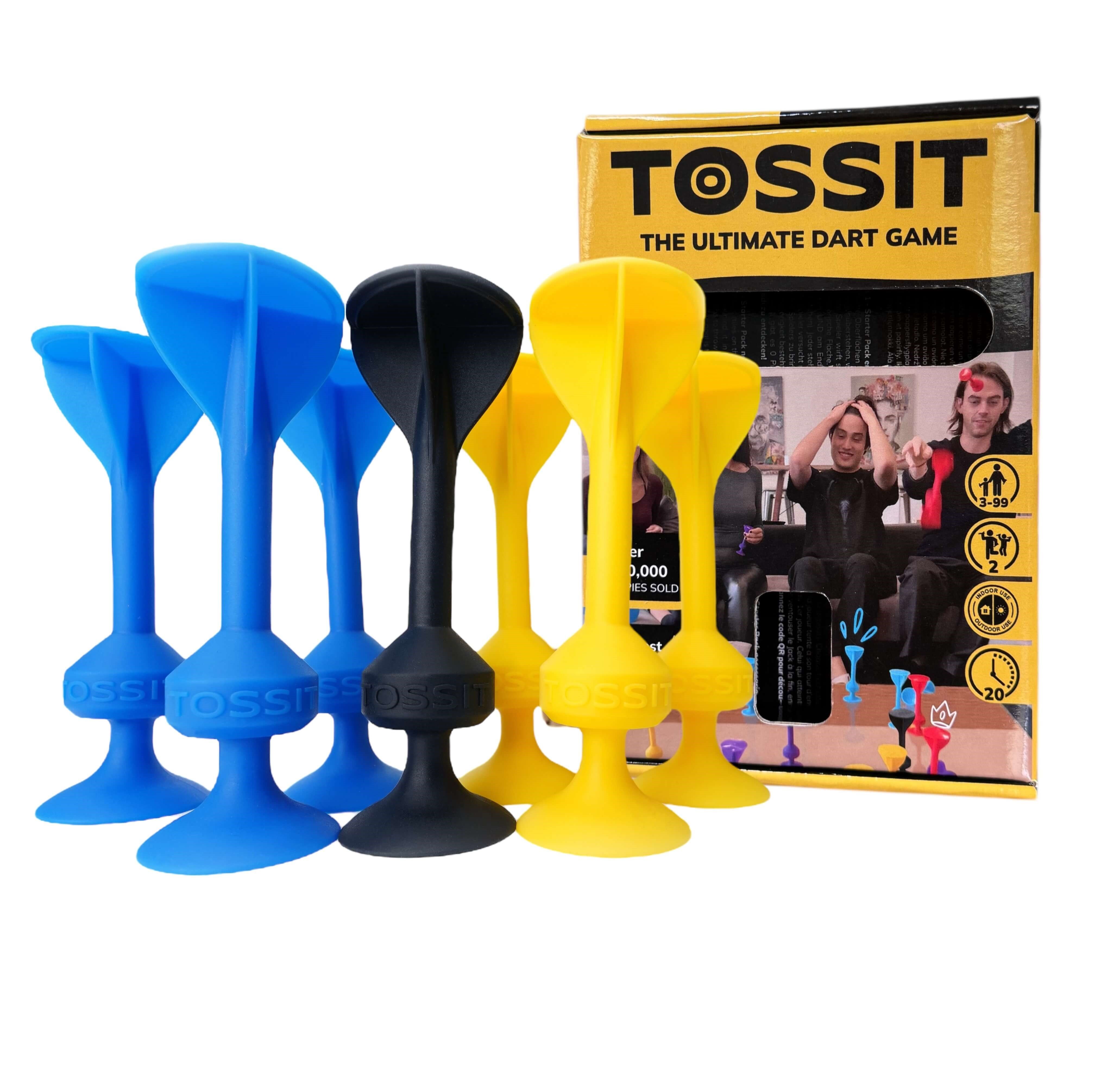 Tossit Silikon Dart - Başlangıç Seti - Mavi/Sarı
