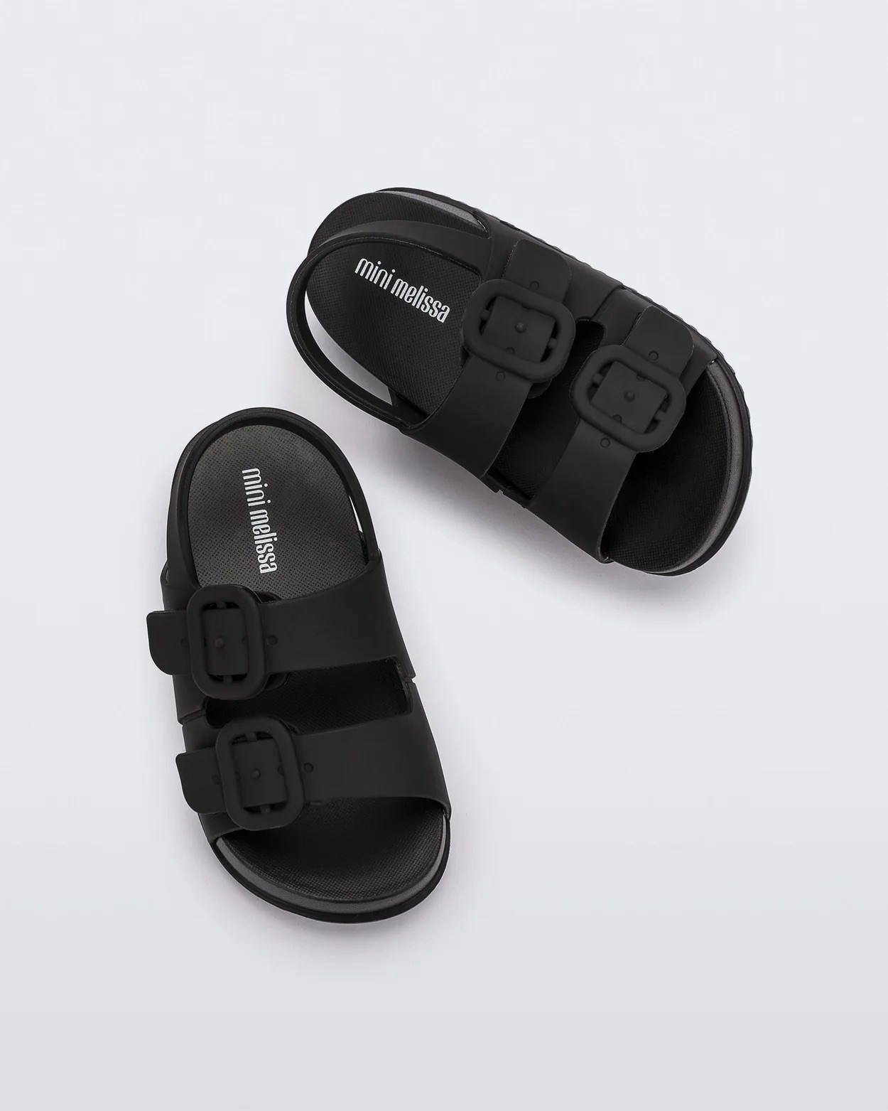 Mini Melissa Cozy Sandal BB Cırtcırtlı Mat Siyah  Kız Çocuk Sandalet 35686