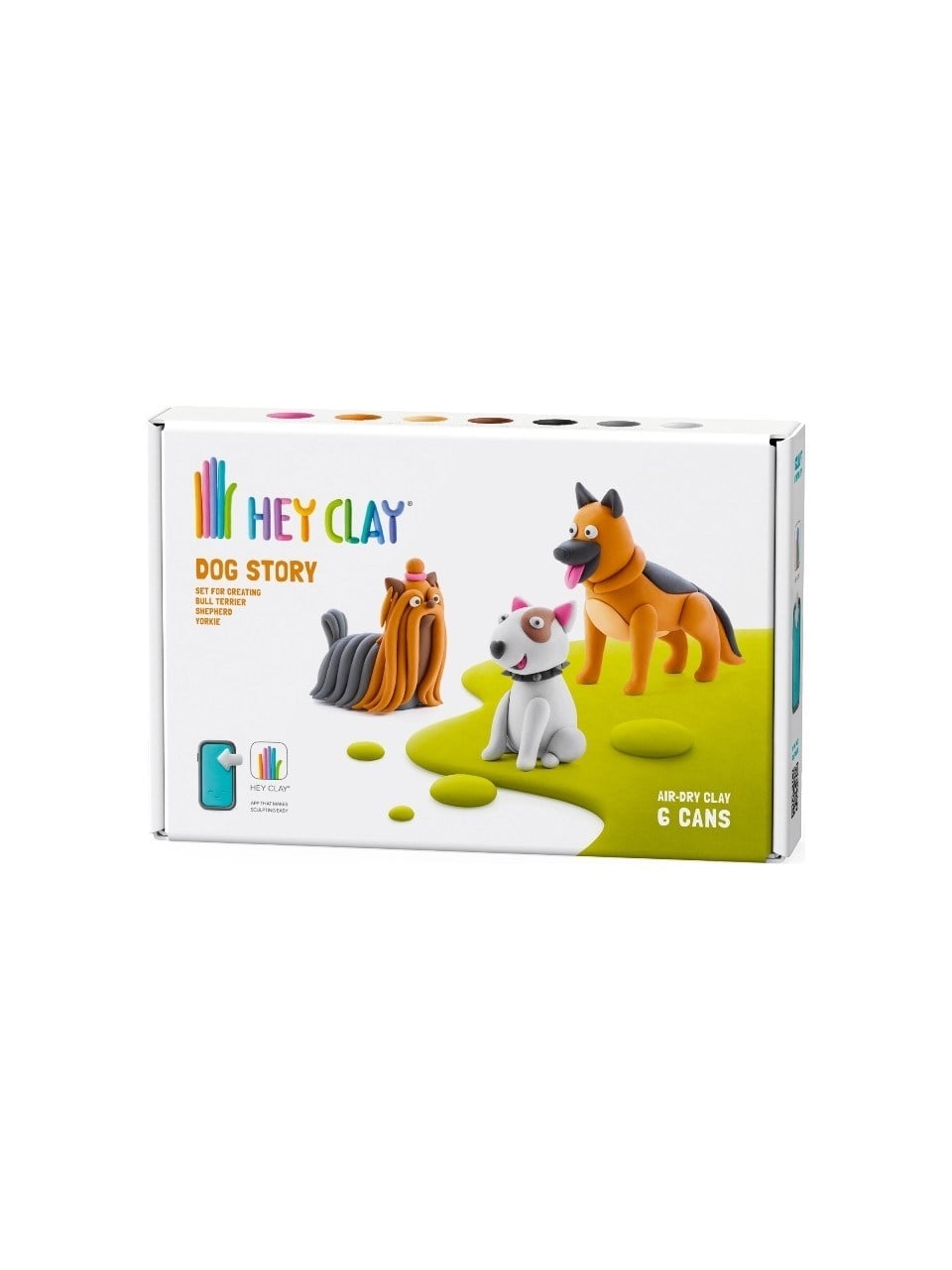 Hey Clay Hava ile Kuruyan Kil (6lı Kutu) - Köpek Hikayesi (Shepherd, Bull Terrier, Yorkie)