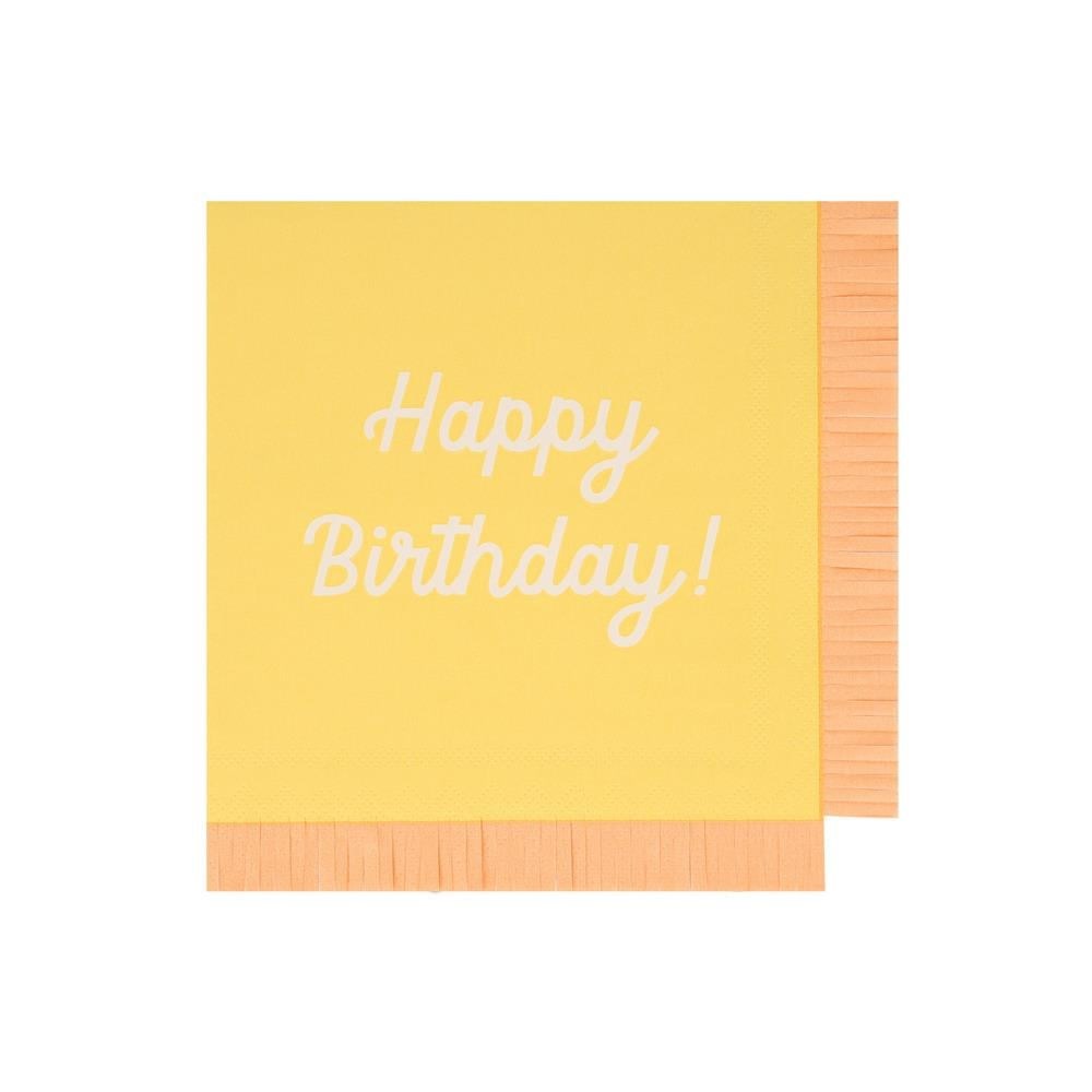 Meri Meri - Happy Birthday Peçeteler - L - 16 Adet