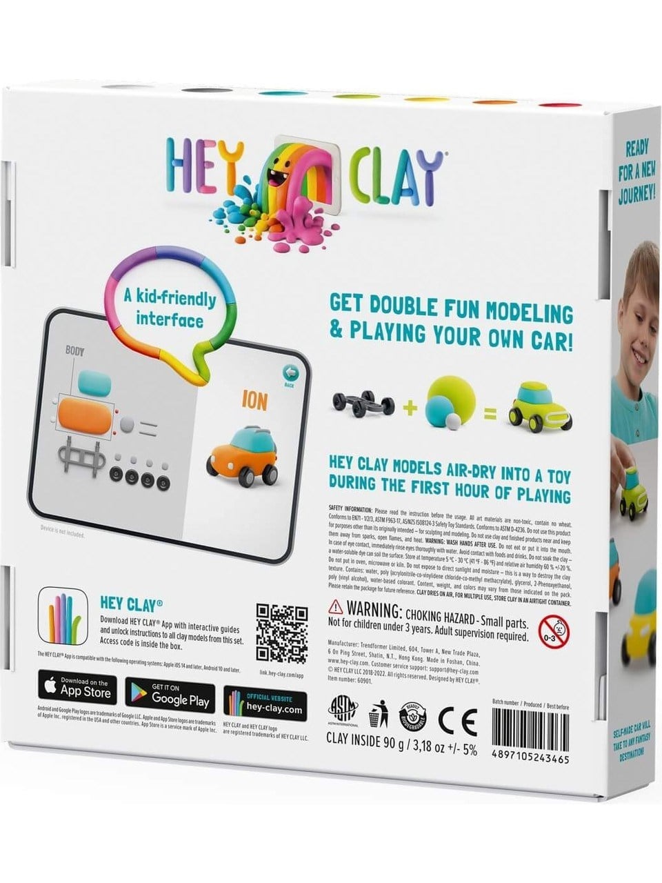 Hey Clay Hava ile Kuruyan Kil 6lı kutu Set - Eko Arabalar