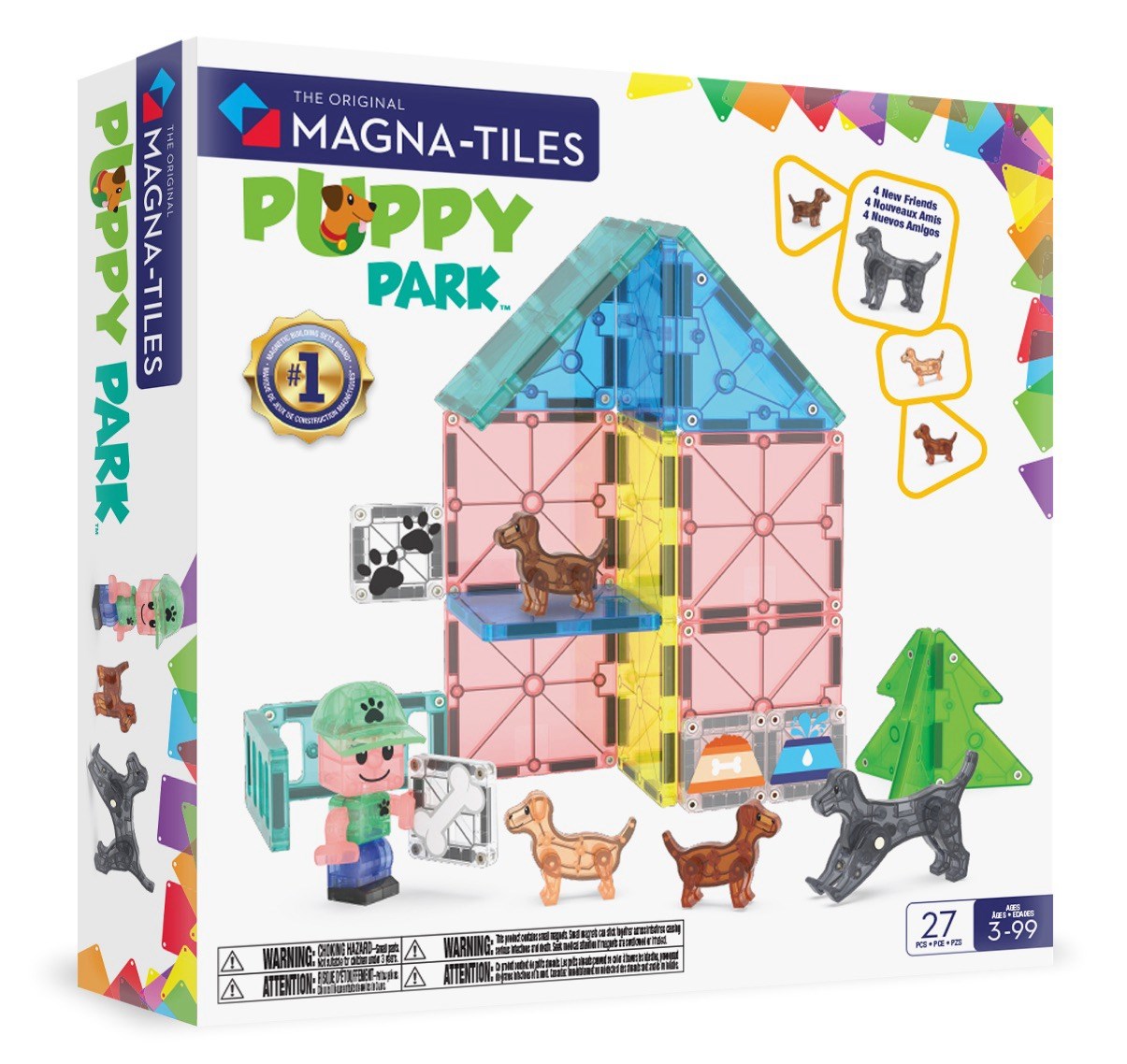 MAGNA-TILES Puppy Park Manyetik Blok Seti (27 Parça)