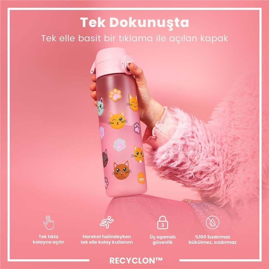 ION8 İnce Suluk - Kediler - 500 ml  Sızdırmaz