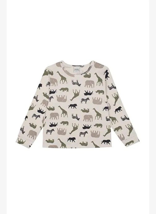 Antebies Safari Macerası Uzun Kollu Erkek Çocuk Pijama Takımı