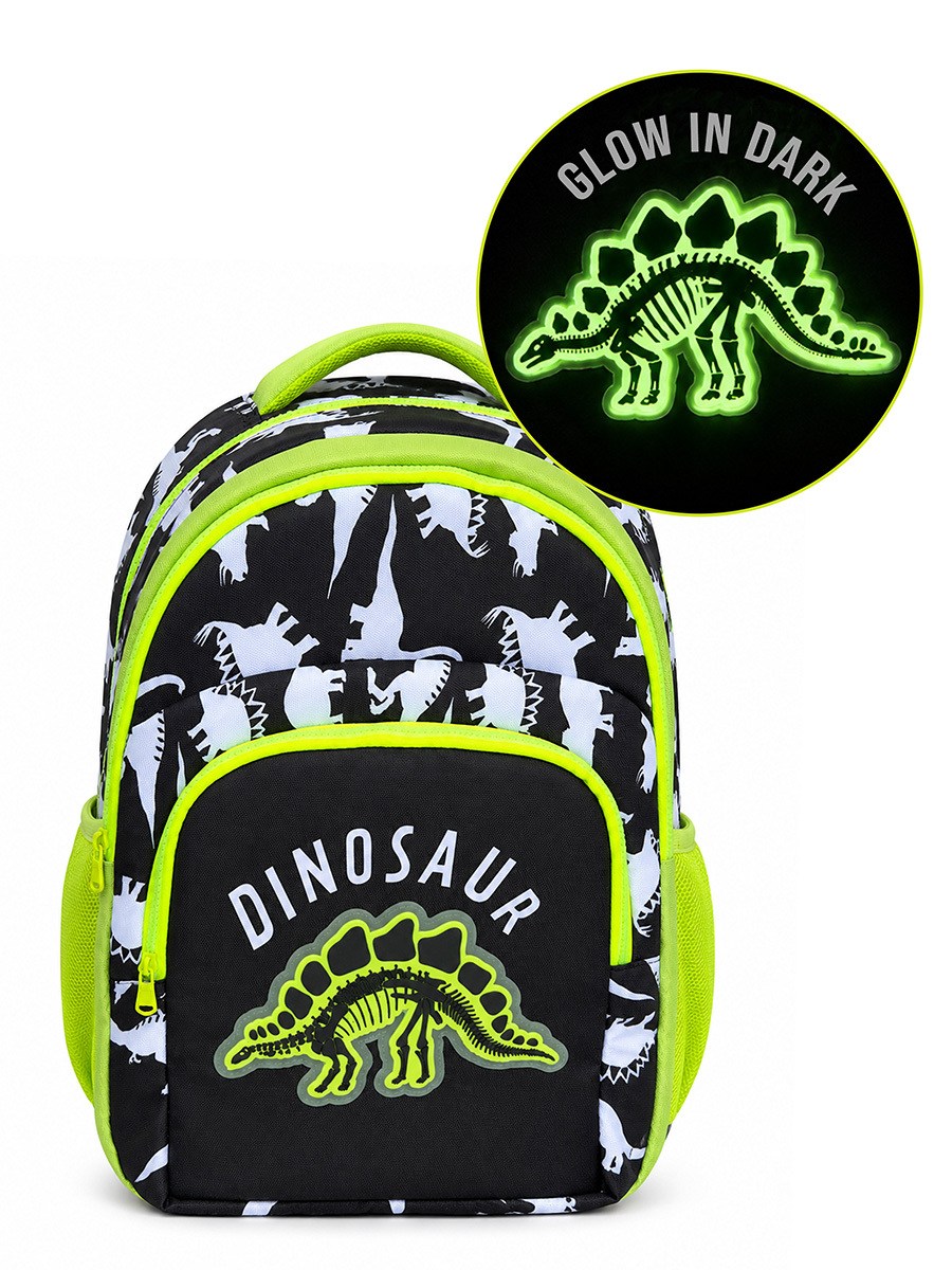 Denokids Dinozor Desenli Gece Parlayan Su Geçirmez Erkek Çocuk Okul Sırt Çantası