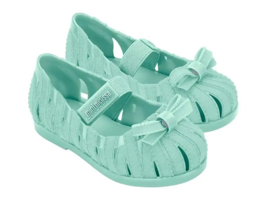 Mini Melissa M Lover Ballerina Parıltılı Yeşil  Kız Çocuk Babet 35956