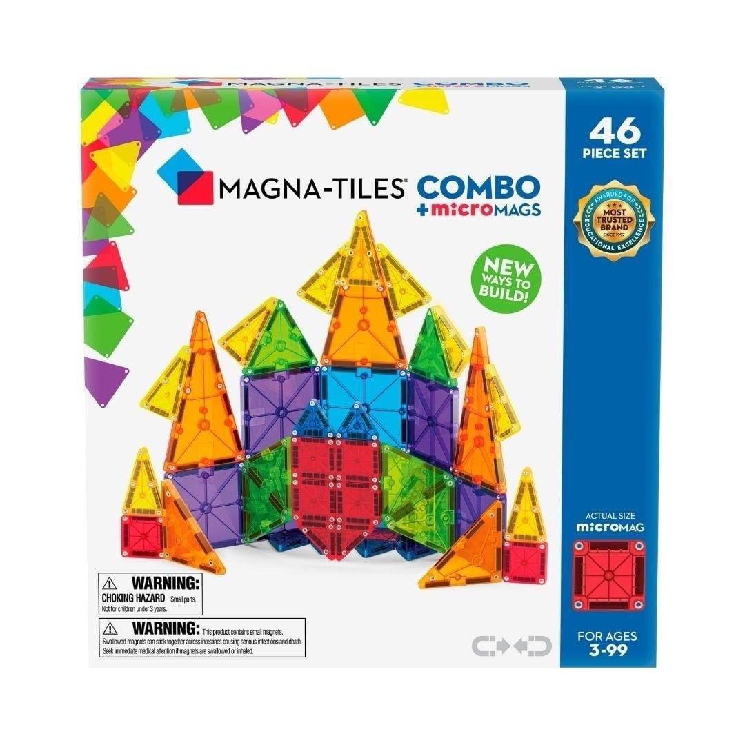 MAGNA-TILES Combo + microMAGS Manyetik Bloklar (46 Parça)