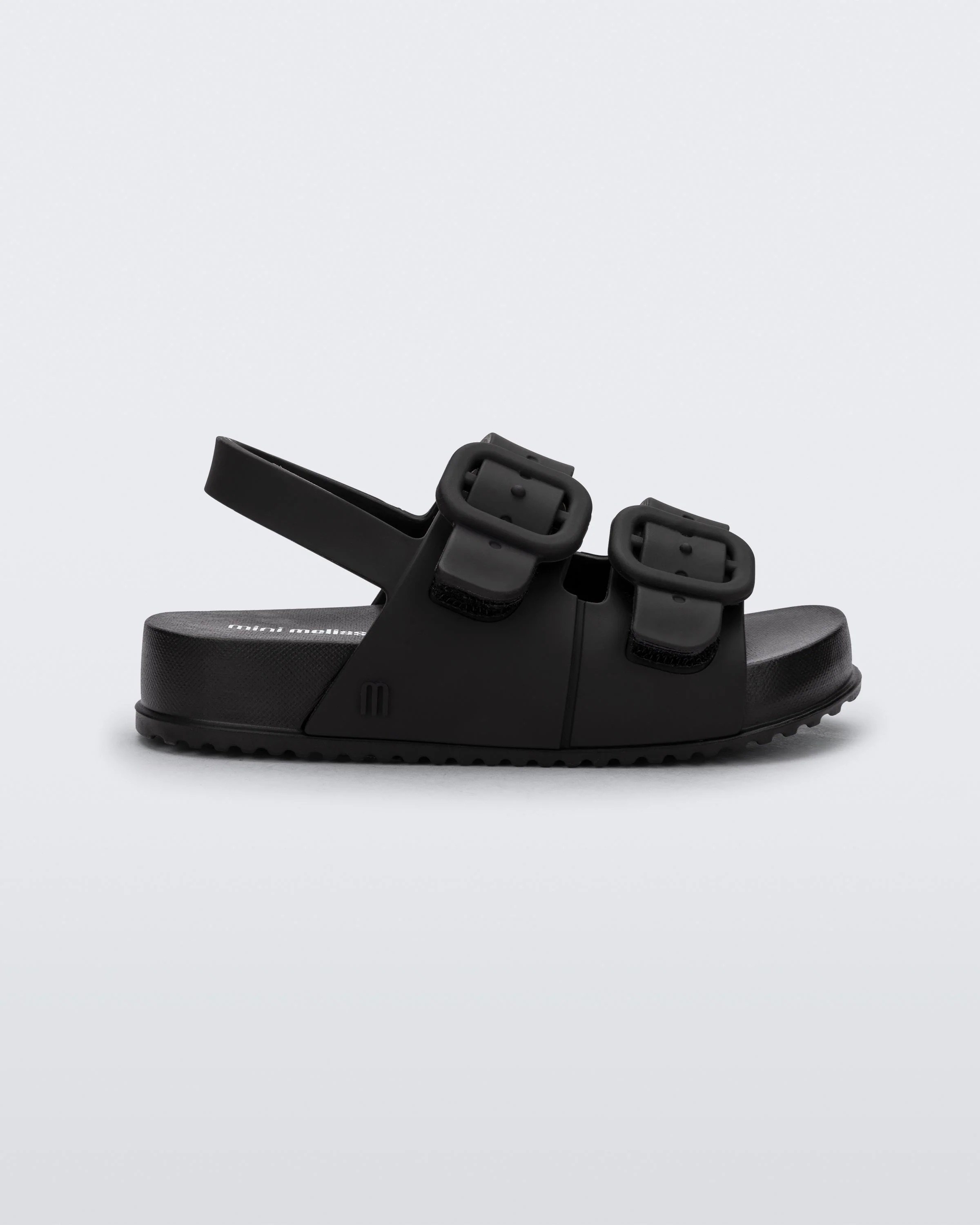 Mini Melissa Cozy Sandal BB Cırtcırtlı Mat Siyah  Kız Çocuk Sandalet 35686
