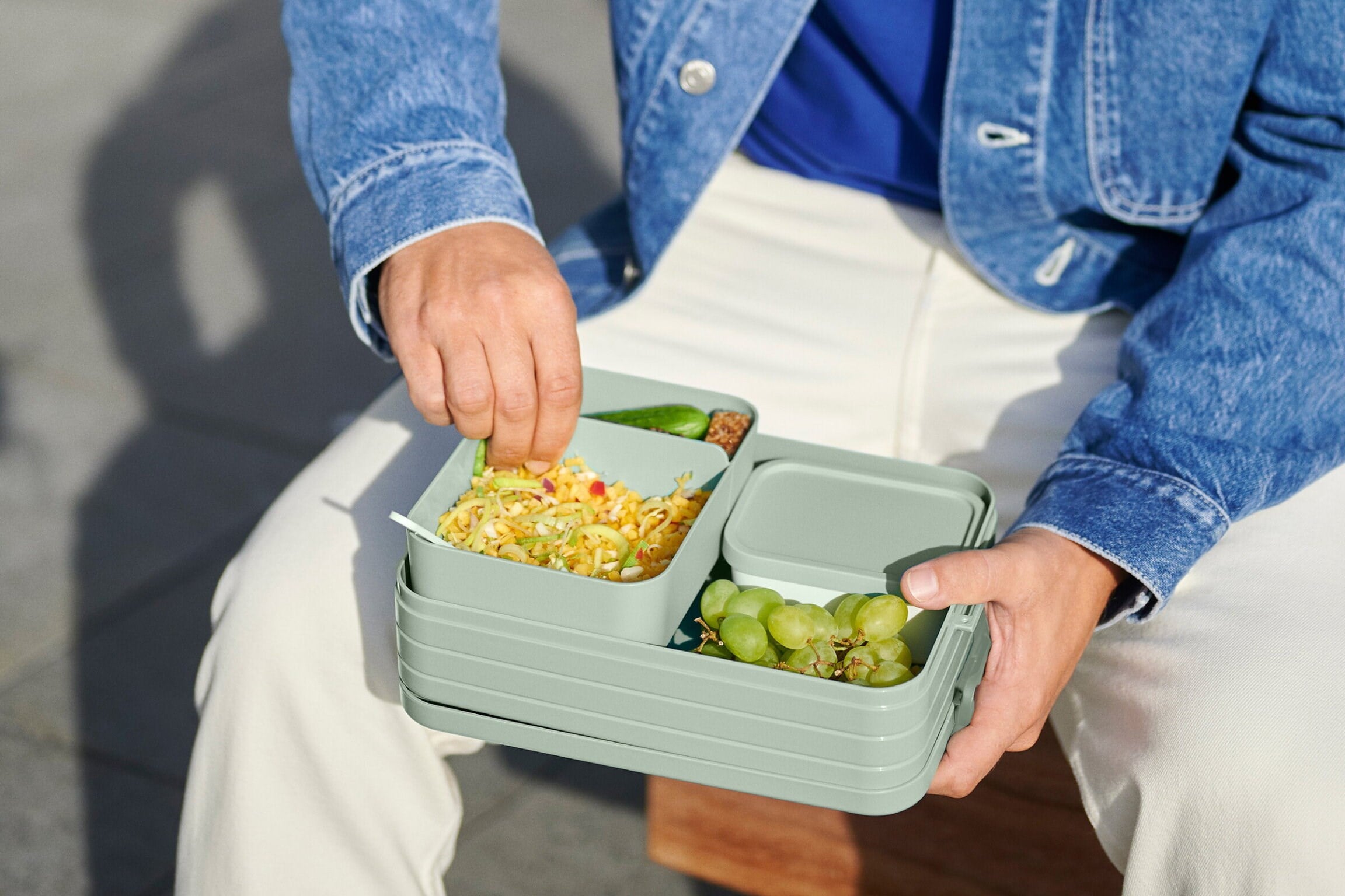 Mepal Bento Lunch Box Take A Break Large Vivid Blue Bölmeli Portatif Yemek Kabı 1500 ml