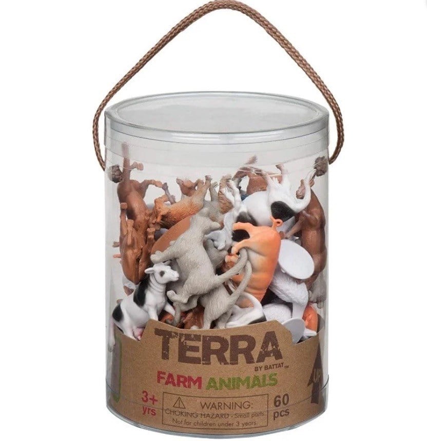 Terra Tüp İçinde Küçük Oyun Seti Çiftlik Hayvanları 60 Parça
