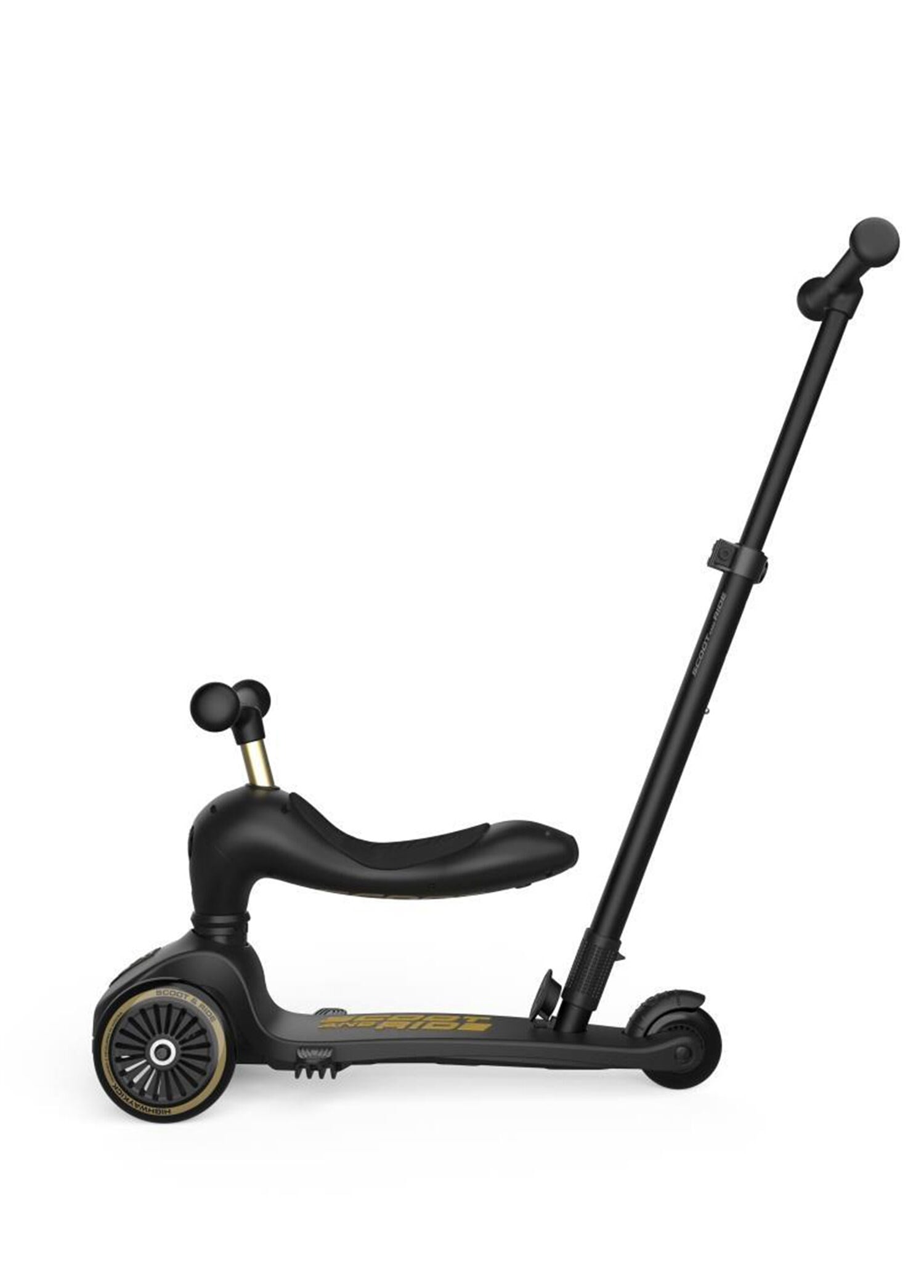 Scoot and Ride Push and Go Ebeveyn Kontrollü Çocuk Scooter Black&Gold Limited Edition