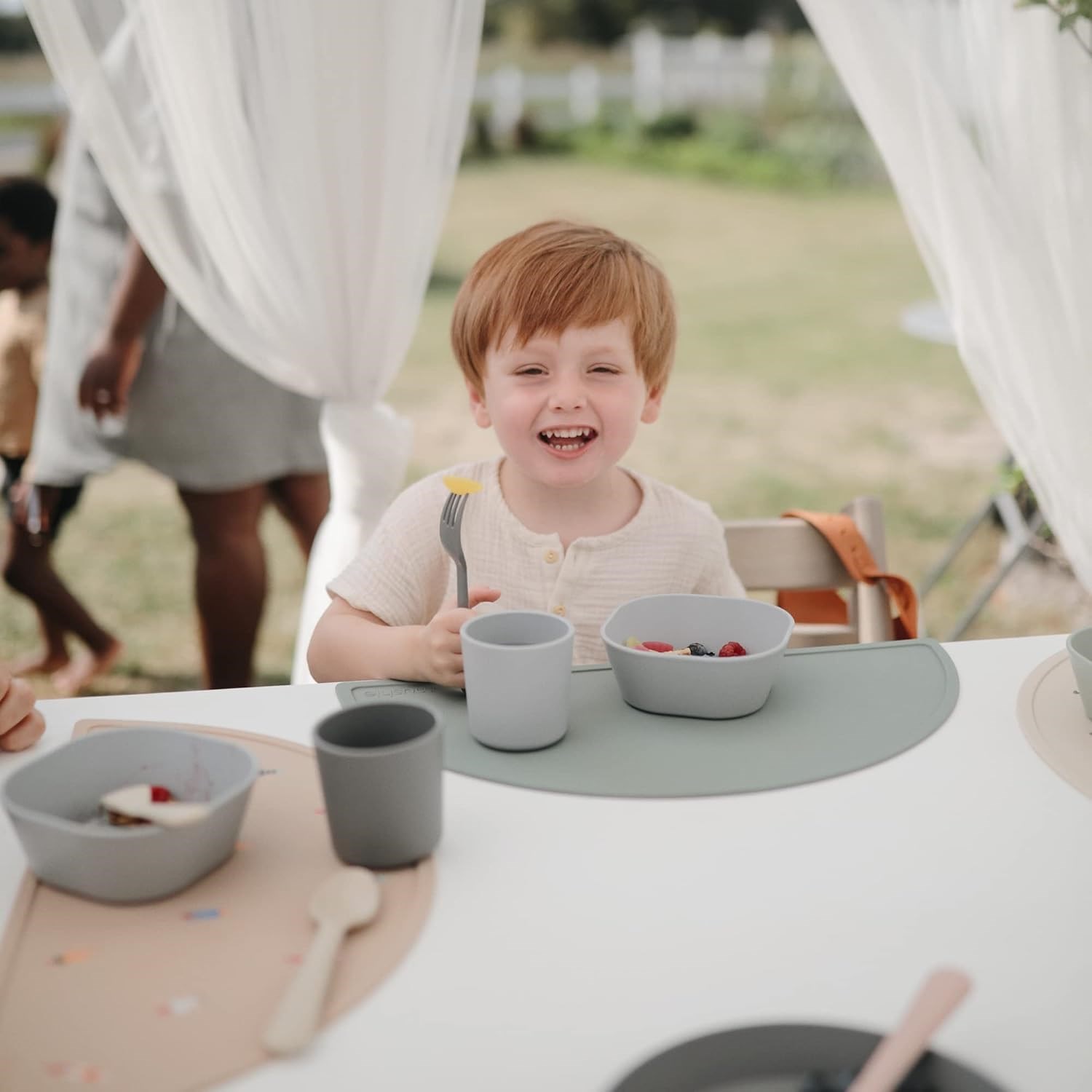 Mushie Dinnerware Cups For Kids Cloud