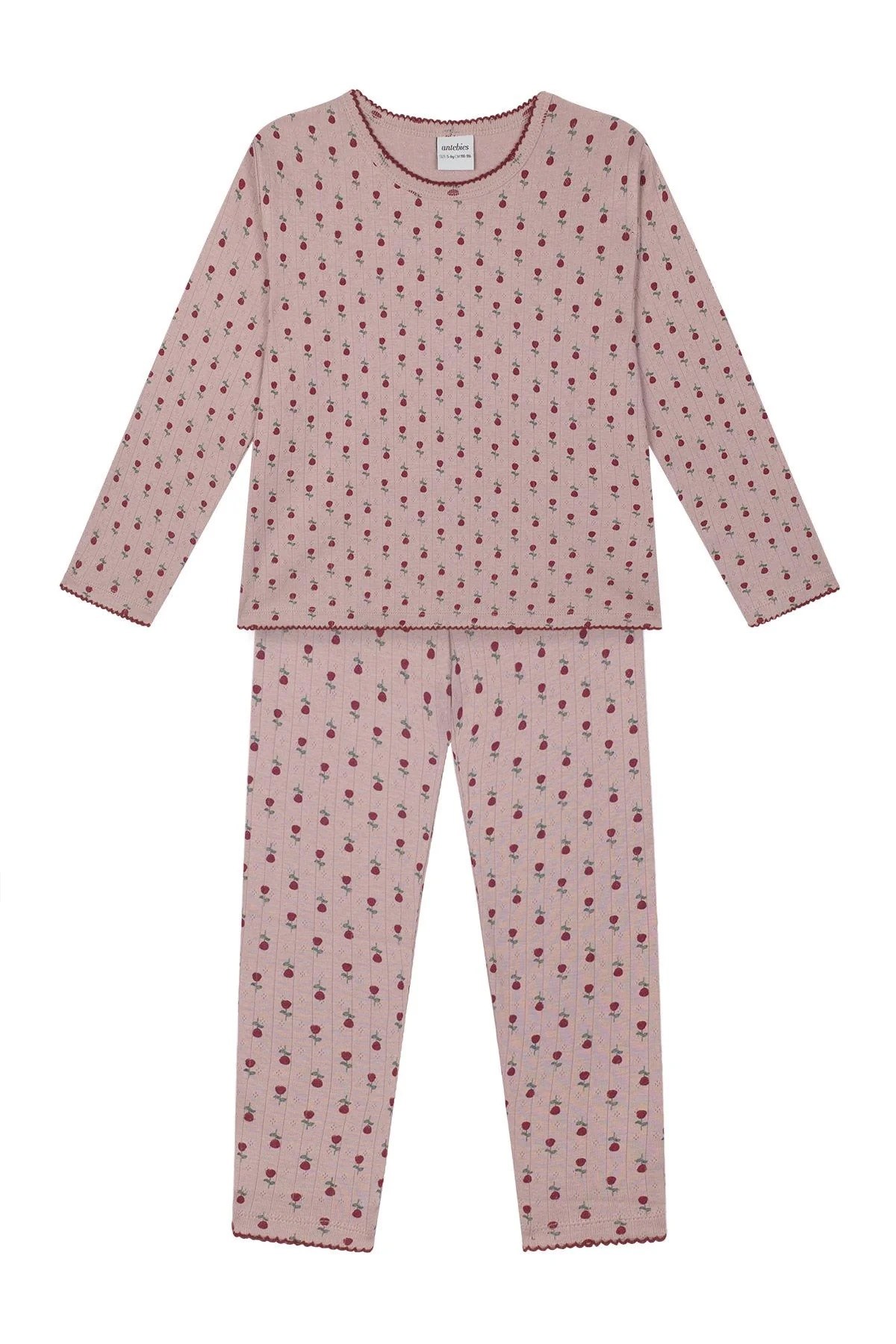 Antebies Minik Güller Uzun Kollu Taytlı Kız Çocuk Pijama Takımı