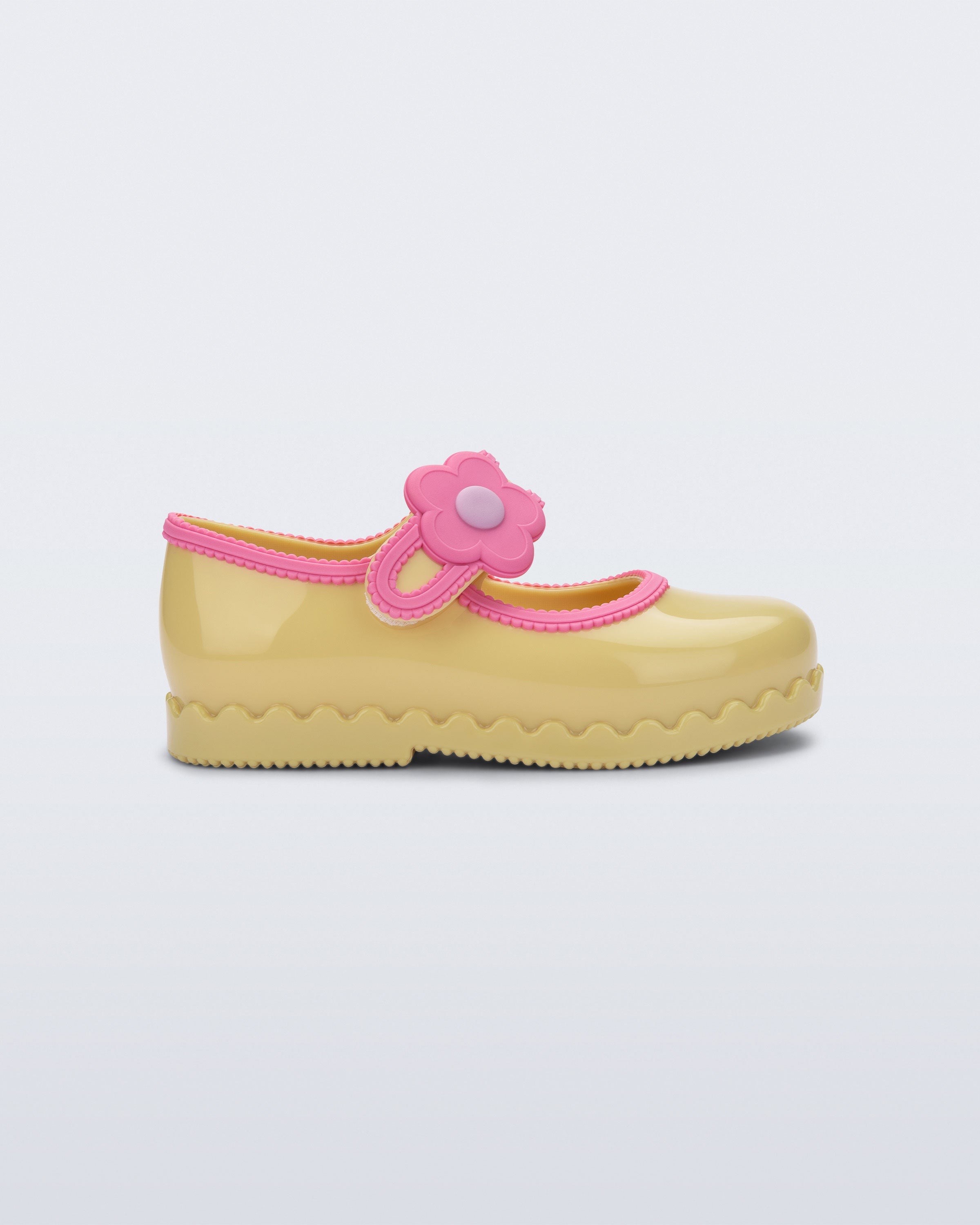 Mini Melissa Hip  Ballerina BB Sarı/Pembeı Kız Çocuk Babet