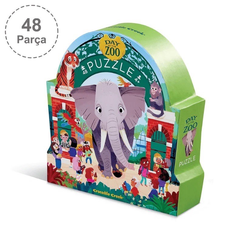 Crocodile Creek Müzede Bir Gün Puzzle - 48 Parça - Hayvanat Bahçesi