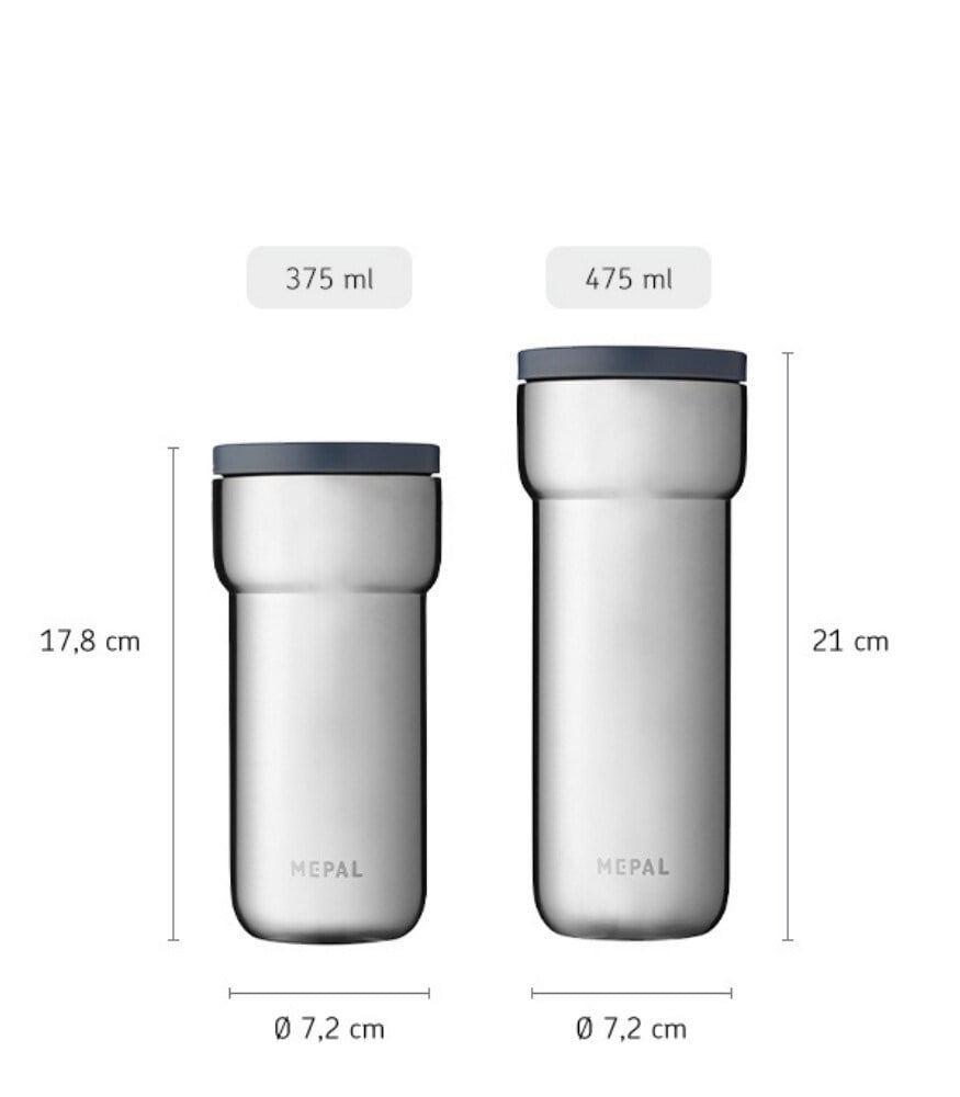 Mepal Insulated Ellipse Mug Natural Brushed 475 Ml