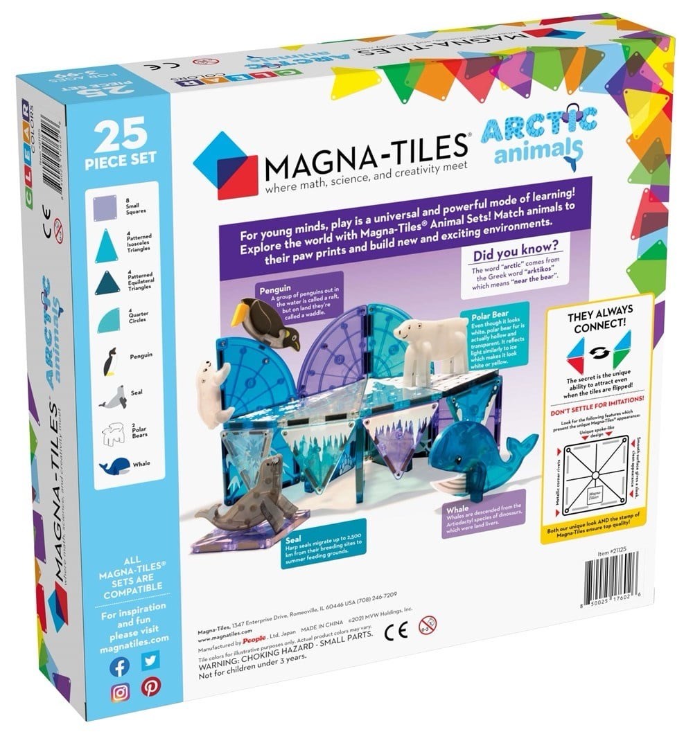 MAGNA-TILES Kuzey Kutbu Manyetik Bloklar (25 Parça)