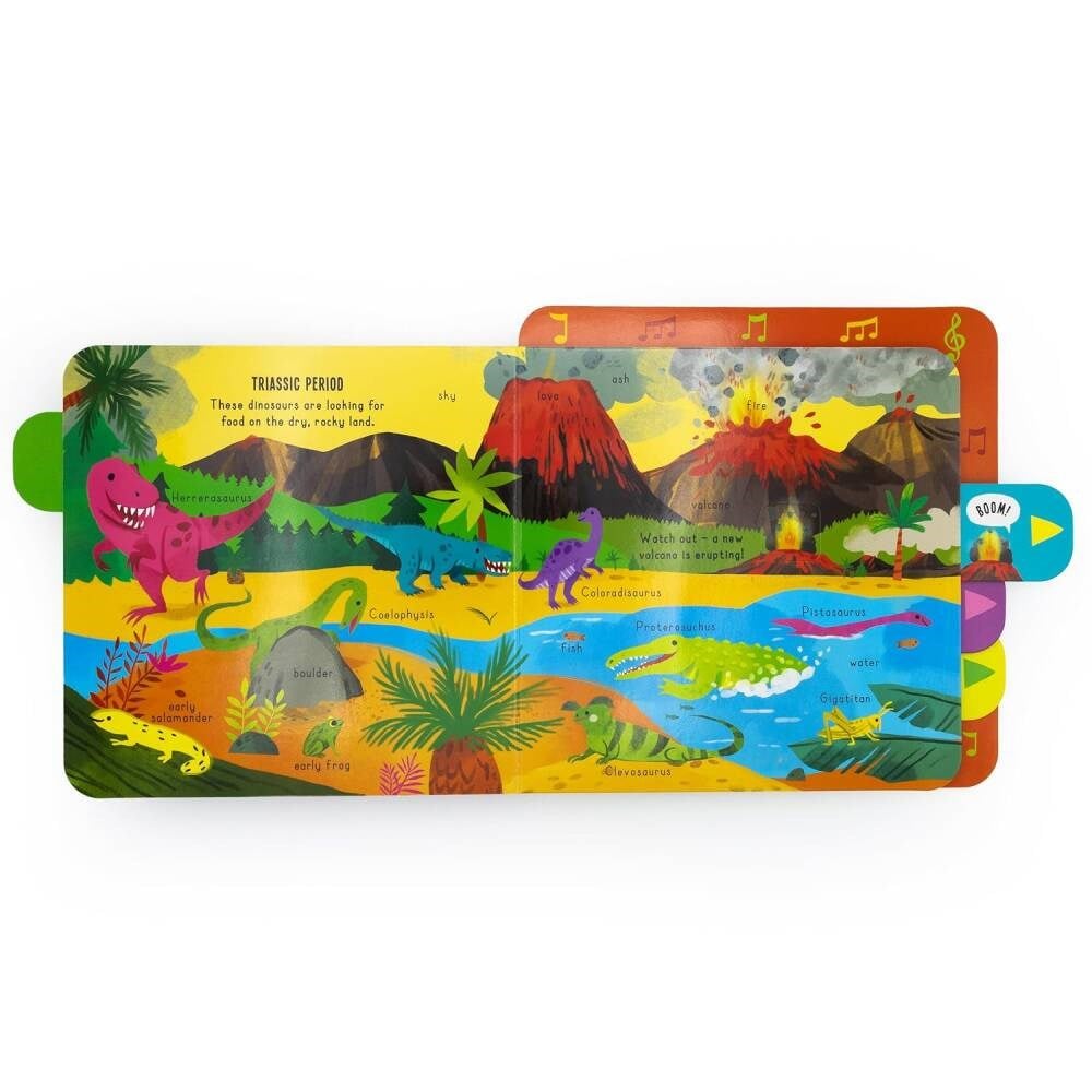 North Parade Publishing Dinos Pull-Tab Sound Book İngilizce  Sesli Çocuk Kitabı