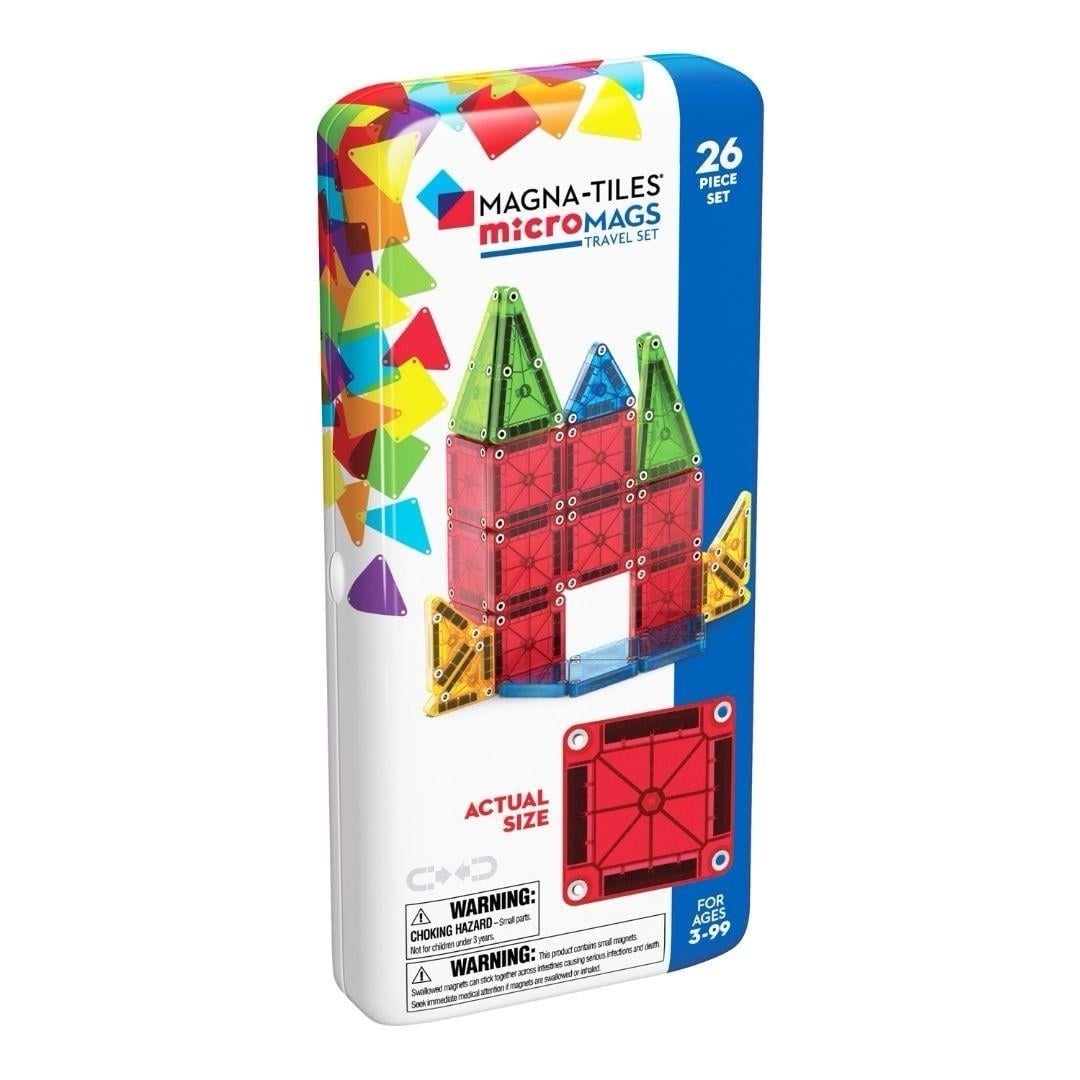 MAGNA-TILES microMAGS Travel Set – Manyetik Blok Seti (26 Parça)