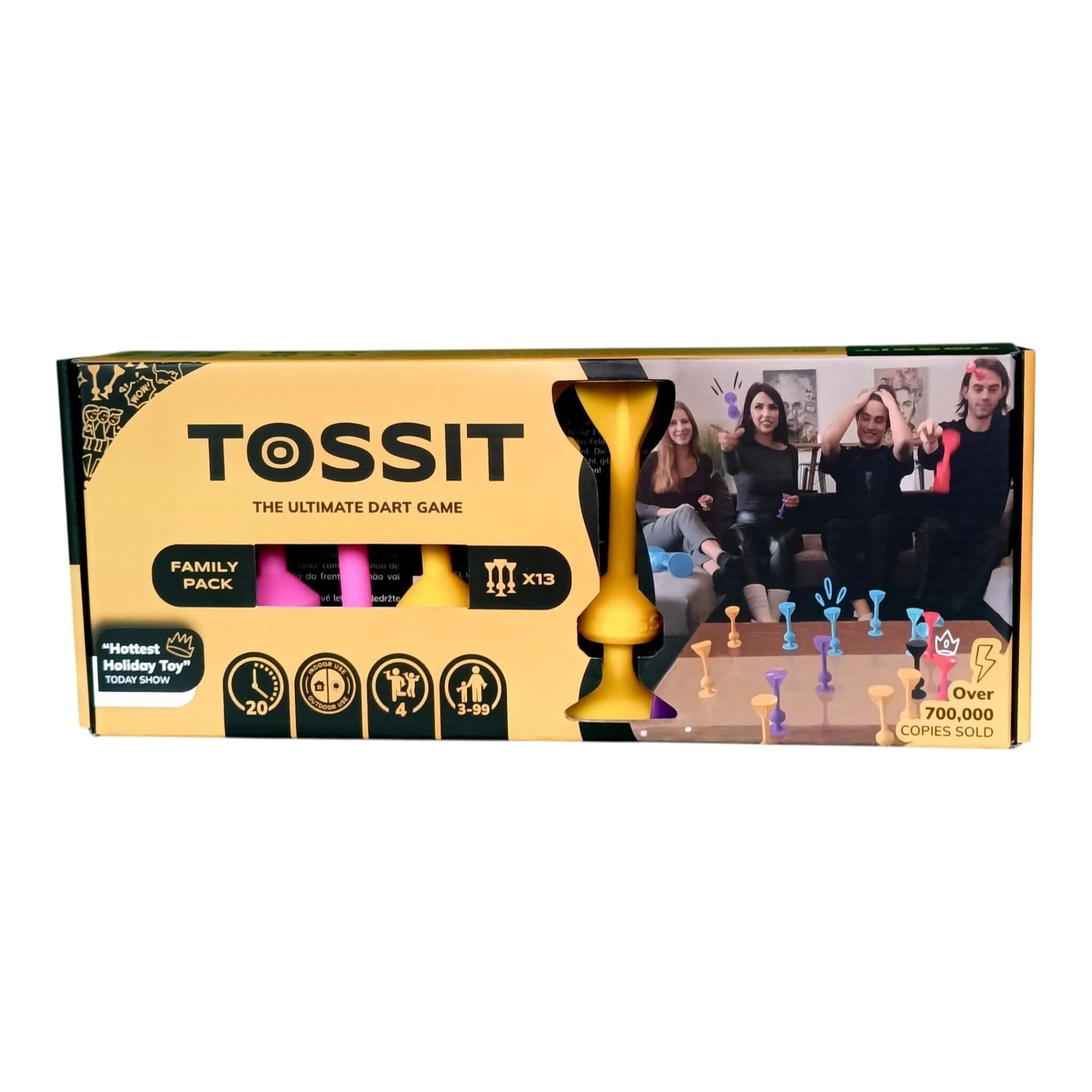 Tossit Silikon Dart -Aile Seti - Pembe/Mor/Mavi/Sarı