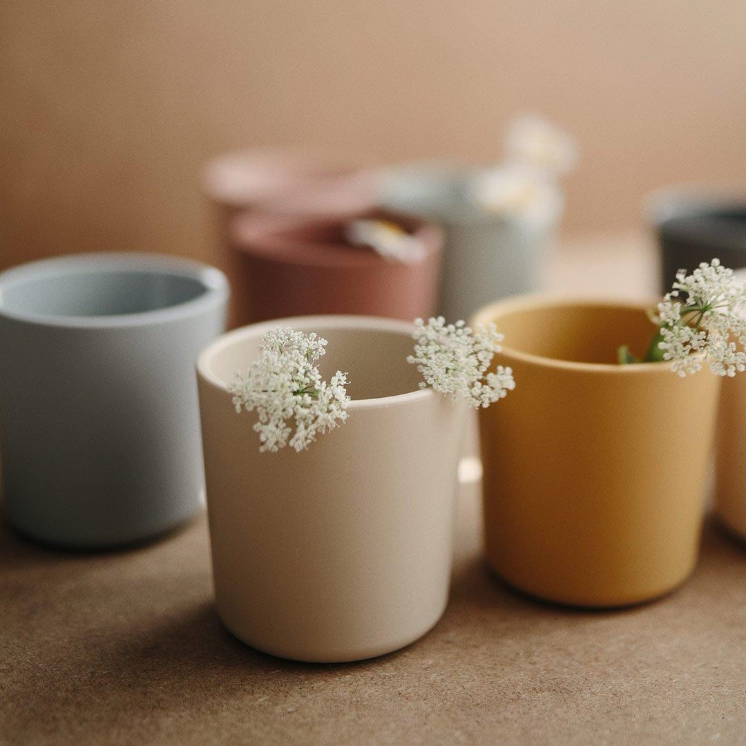Mushie Dinnerware Cups For Kids Sage