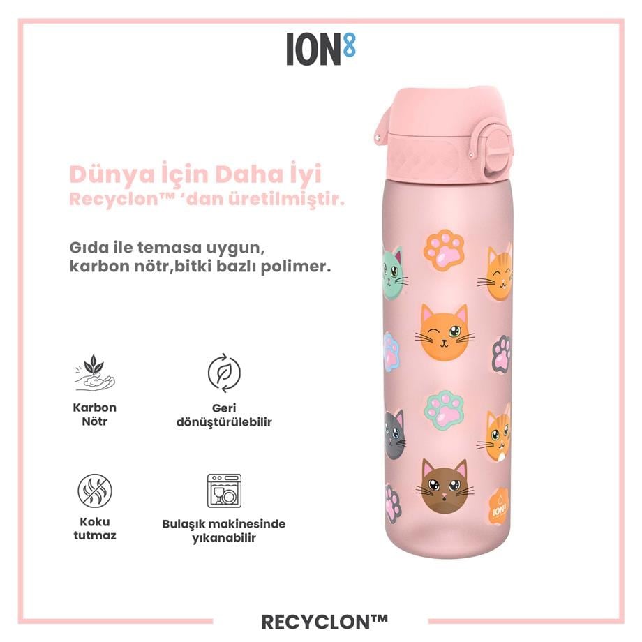 ION8 İnce Suluk - Kediler - 500 ml  Sızdırmaz