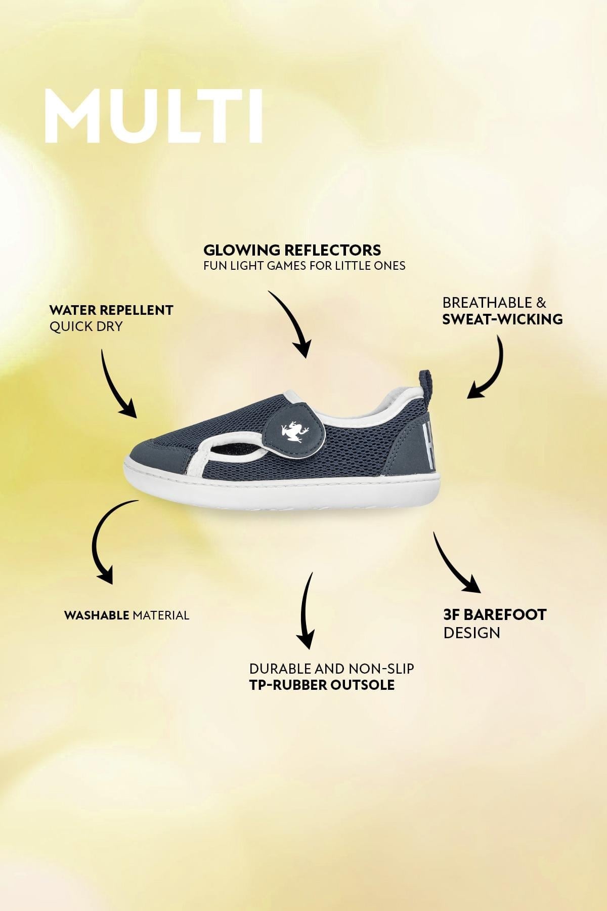 HOPFRÖG Multi Mix  Barefoot  Lacivert Çocuk Ayakkabısı