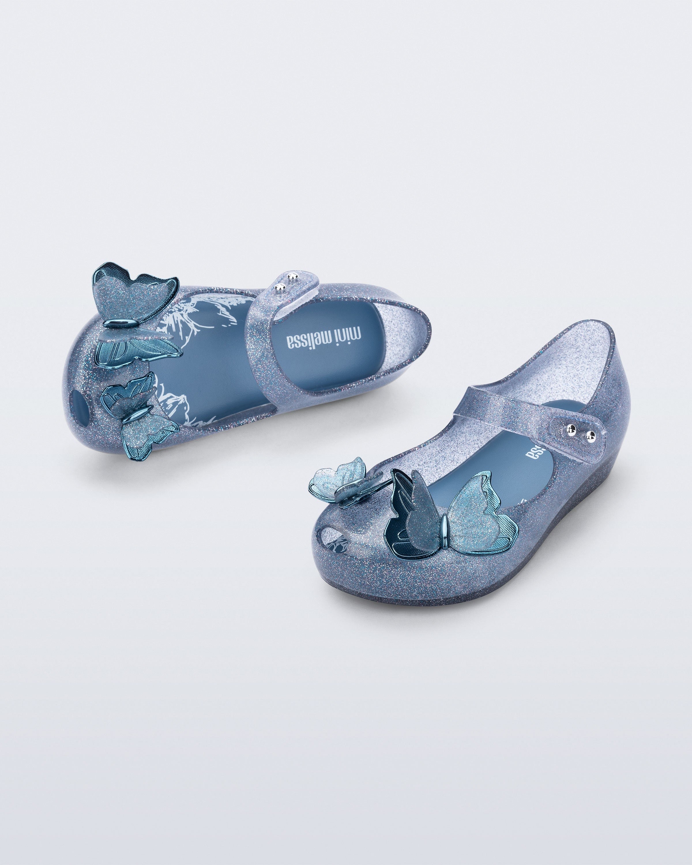 Mini Melissa Ultragirl  Fly Sandal III BB  Simli Mavi Kız Çocuk Sandalet  32849