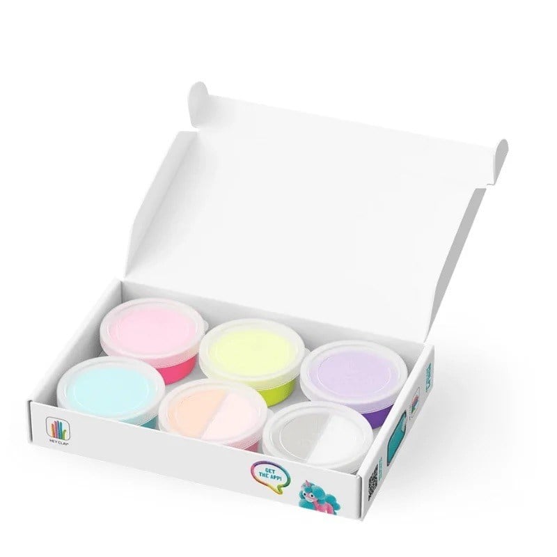 Hey Clay Hava ile Kuruyan Kil (6lı Kutu) - Rainbow Unicorns ( Brighty, Cloudy, Sparky)