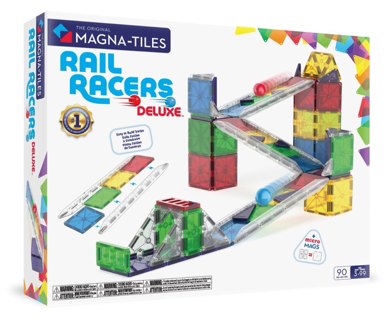 MAGNA-TILES Rail Racers Deluxe Manyetik Blok Seti (90 Parça)