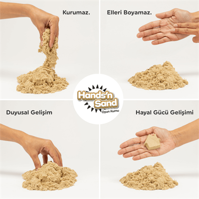 Playever Handsn Sand Doğal Kinetik Kum 500gr - Naturel