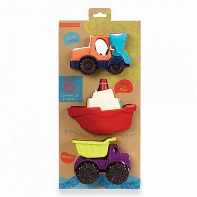 B.Toys Üçlü Araç Seti ( Kamyon, Gemi, Kepçe)