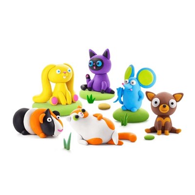 Hey Clay Hava ile Kuruyan Kil (15li Kutu) - Sevimli Evcil Hayvanlar Fluffy Pets