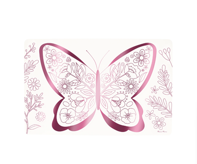 Meri Meri - Butterflies & Flowers Colouring Placemats - Kelebekler & Çiçekler Boyama Amerikan Servisleri (x8)