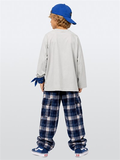 Denokids Puddle Erkek Çocuk Ördek Baskılı %100 Pamuk T-shirt ve  Ekose Dokuma Pantolon Takımı