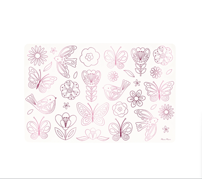 Meri Meri - Butterflies & Flowers Colouring Placemats - Kelebekler & Çiçekler Boyama Amerikan Servisleri (x8)