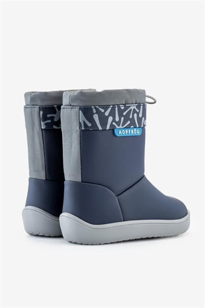 HOPFRÖG Rain Boots Süper Mat Lacivert Suya ve Soğuğa Dayanıklı Barefoot Çocuk Botu
