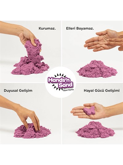 Playever Handsn Sand Doğal Kinetik Kum 500gr - Mor