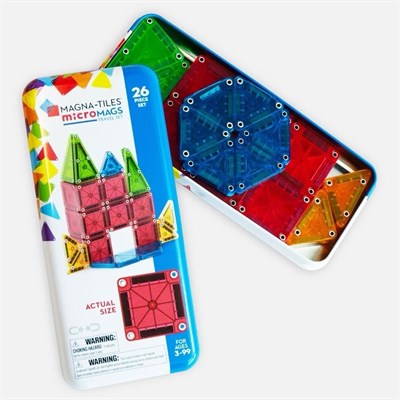 MAGNA-TILES microMAGS Travel Set – Manyetik Blok Seti (26 Parça)